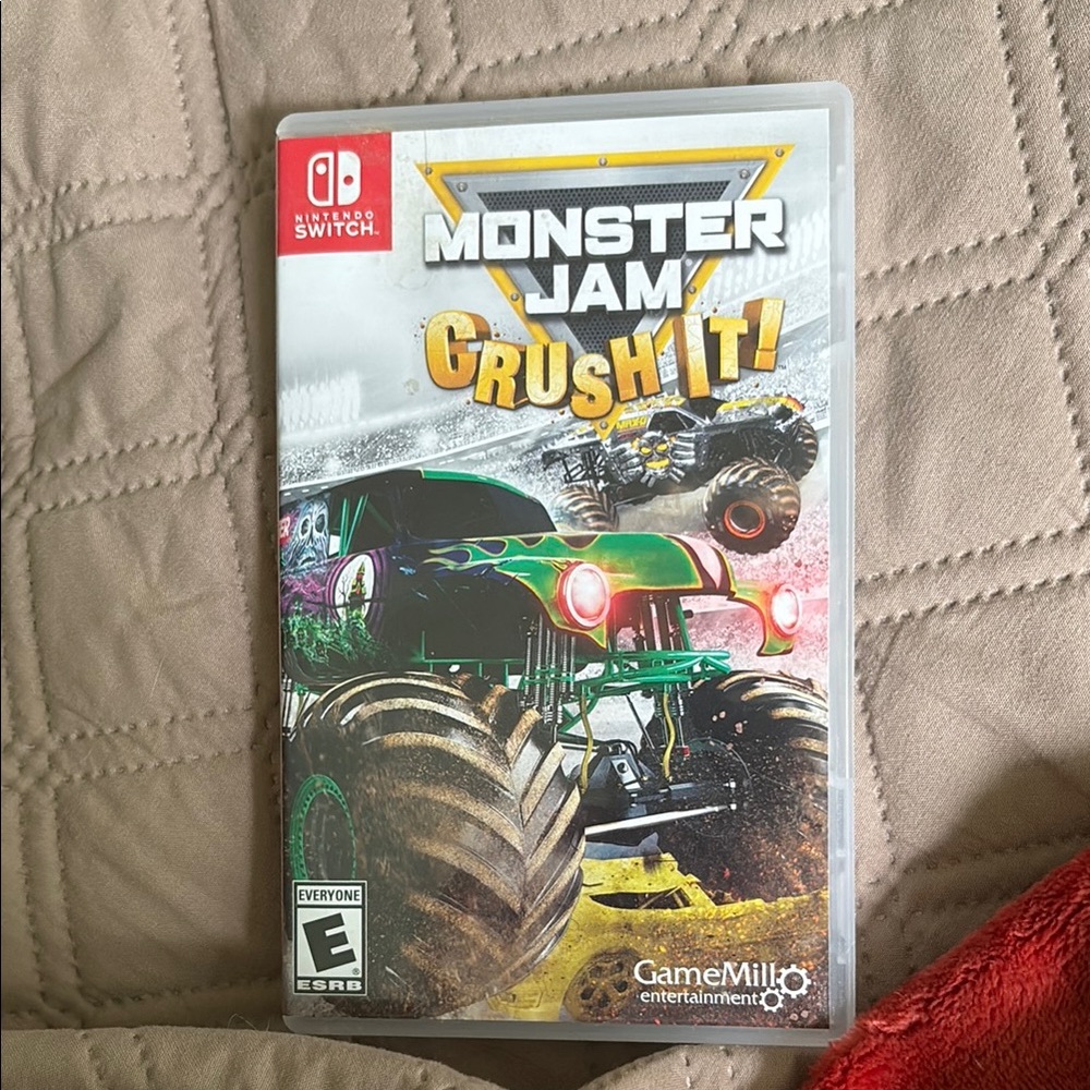Monster Jam Crush It! Nintendo Switch Game Green Monster Truck Action